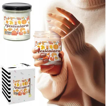 Svíčka Přírodní vonná svíčka ze sójového vosku #PodzimníNálada ve sklenici jako dárek