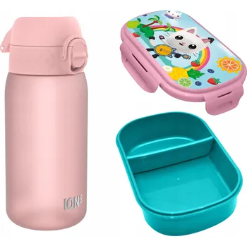 Svačinový box Ion8 Gábinin Kouzelný Domek lahev na pití a svačinový box boxu pro kočky 350 ml