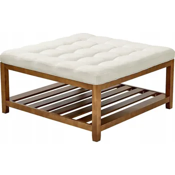 Konferenční stolek VEVOR Konferenční stolek 87,5x87,5x44,5 CM Univerzální čtvercový krémově bílý