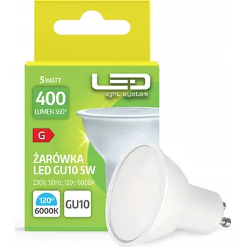 Žárovka LED žárovka GU10 5W studená bílá LED Light System 1 KUS