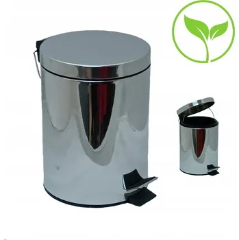 Odpadkový koš Z nerezové oceli Odpadkový koš o objemu 5 l s pedálem