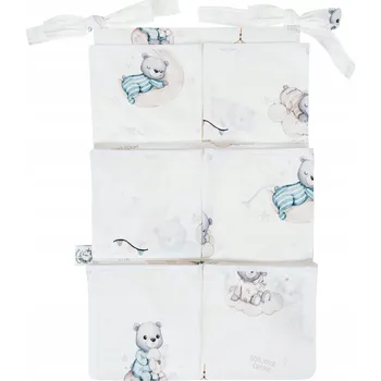 Příslušenství pro dětskou postel a kolébku Organizér na postýlku Medvídci 65x40cm 422344