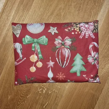 Akupresurní podložka Nahřívací polštářek s pohankou - vánoční motiv červený - velký