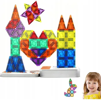 ostatní stavebnice Magnetické Stavebnice VZDĚLÁVACÍ Stavba 42 barevných plastových dílů