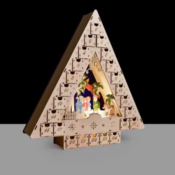 Kalendář Svítící LED adventní kalendář 41 cm