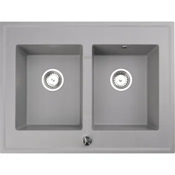 Granitový dřez Dřez granitový dvoudílný Brenor Grande šedý