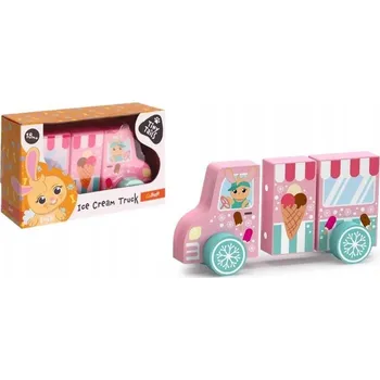 Dřevěná hračka TREFL DREW 61999 Zmrzlinářský vůz