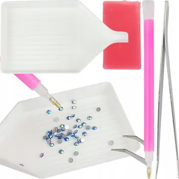 Aplikátor na zdobení nehtů zirkony Vosk Tác Pinzeta SET 4v1