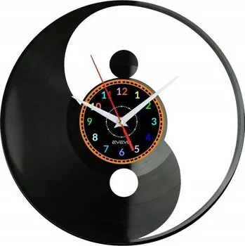 Hodiny Yin Yang Znak Rovnováhy a Harmonie Nástěnné Hodiny Vinylová Deska Moderní