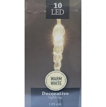 Vánoční dekorace VÁNOČNÍ OSVĚTLENÍ NA STROMEČEK LED 135 CM Rampouchy Teplá Bílá 07