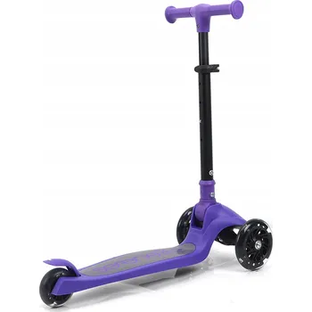 Koloběžka DĚTSKÁ KOLOBĚŽKA TŘÍKOLOVÁ FIALOVÁ BALANČNÍ S LED KOLEČKY SERENELIFE