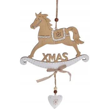Houpací kůň ZAWIESZKA na stromeček, dřevěný houpací koník