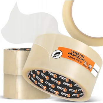 Lepicí páska Balicí páska Polax průhledná šířka 48 mm délka 55 m 3 ks