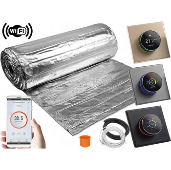 Topná rohož Sada Thermotec TOPENÍ PODLAHOVÉ FÓLIE pod panely 3,5m2 150W/m2 + Termostat Warmo B70 WIFI