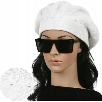 Podprsenka ŠEDÝ BARET KLASICKÝ DÁMSKÝ ELEGANTNÍ ZIMNÍ VÝROBEK POLSKÝ MAJKA