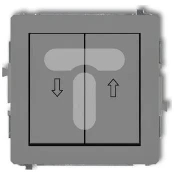 vypínač Žaluziový vypínač pod omítku Karlik, odstíny šedé 27DWP-8