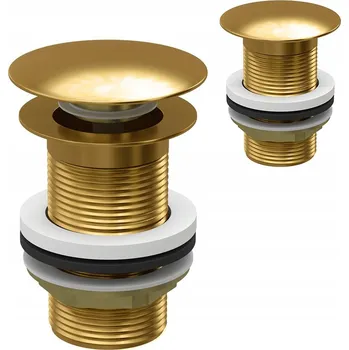 Sifon Zlatá umyvadlová výpusť automatická, velká, bez přepadu, pro sifon BP