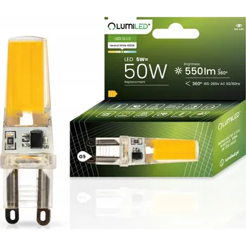 Žárovka LED žárovka G9 Kapsle 5W = 50W 550lm 4000K Neutrální 360° FILAMENT