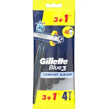 Holicí strojek GILLETTE Blue 3 Comfort Slalom holicí strojky 4 ks