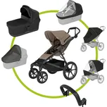 Akční set Thule Urban Glide 4-wheel Tinted Taupe + korba + pláštěnka + moskytiéra + madlo + pláštěnka na korbu + moskytiéra na korbu