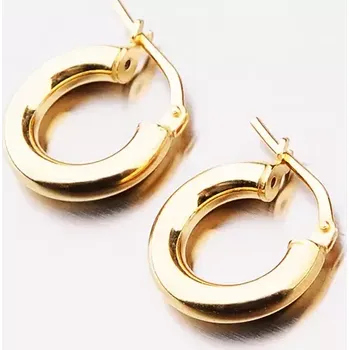 Náušnice Dámské náušnice stříbro 925 zlacené kroužky E2100385-1234-SLX