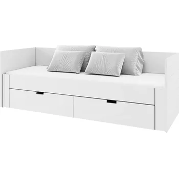 Postel Rozkládací postel, bílá, 90/180x200, ANTONY