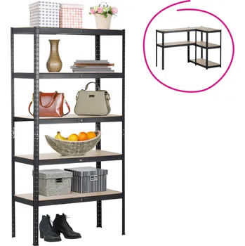 Knihovna Regál, dub/černá, RADMAN