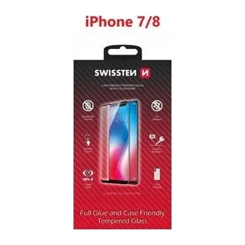 Pouzdro na mobilní telefon Swissten iPhone 7/iPhone 8 Tempered Glass - 54501700 - Full Glue - White