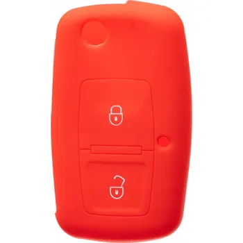 Tuning POUZDRO SILIKONOVÉ POUZDRO OCHRANNÝ KRYT NA KLÍČ VW Škoda Seat ČERVENÉ