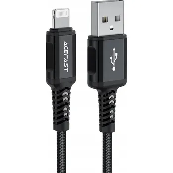 Datový kabel Kabel Acefast USB - Apple Lightning 1,8 m černý