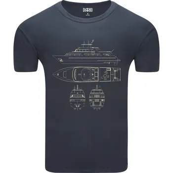 Tričko pánské S Potiskem jako schéma jachtingu pro milovníky plavby L