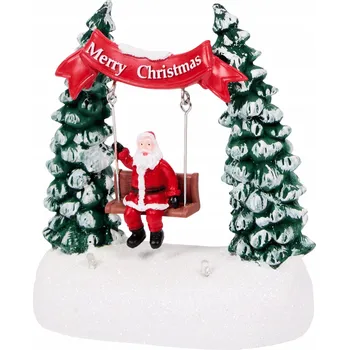 Vánoce Zimní městečko, vánoční vesnička, Mikuláš na houpačce, vánoční stromky LED