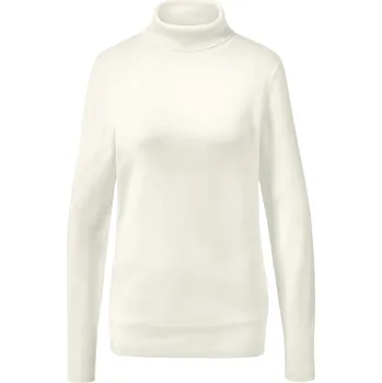 Dámský svetr 714087 - Tchibo - Rolák z jemného úpletu - pro ženy - vel. XXL 52/54 - barva: bílá