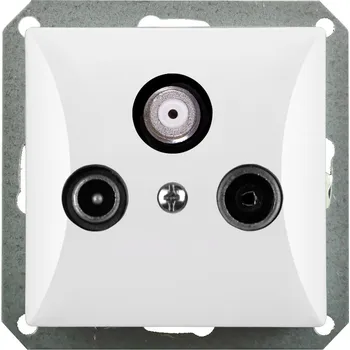 Elektrická zásuvka Anténní zásuvka nástěnná Timex-Elektro bílá