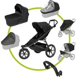 Akční set Thule Urban Glide 3 Black s magnetickou sponou + korba + pláštěnka + moskytiéra + madlo + pláštěnka na korbu + moskytiéra na korbu