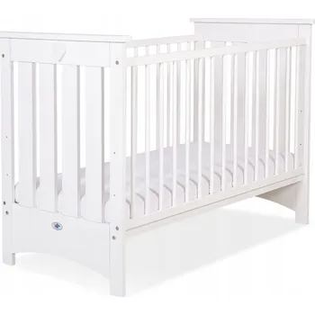 Dětská postýlka Dřevěná postýlka pro miminka 120x60 cm Lorenzo III bílá, s chrániči