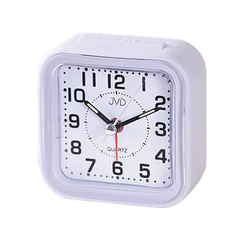 Budík JVD Levný analogový ručkový bílý budík JVD SRP6808.3 s osvětlením