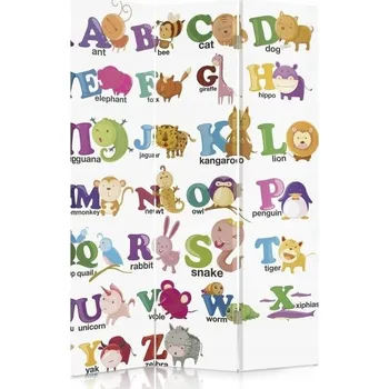 Paraván Feeby abeceda ze zoo Paraván 110x180 cm