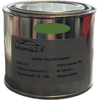 barva na kov Barva Polyuretanová barva, polyuretanový lak polomatný 0,5l 2:1 RAL 6025