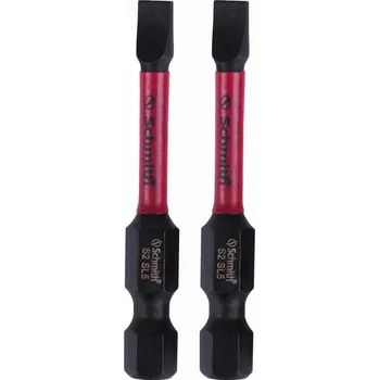 Bit BIT ÚDEROVÝ SL5 50mm PLOCHÝ MAGNETICKÝ HROT SADA BITŮ 2ks SCHMITH