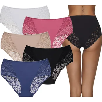 Kalhotky Dámské kalhotky Anet kalhotky bavlněné vícebarevné velikost 3XL sada 5 ks