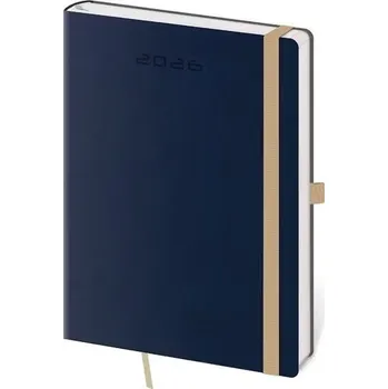 Diář Helma - Flexies - denní diář 2026, tmavě modrý, A5, 14,5 × 20,5 cm