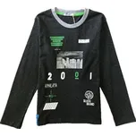 Kugo Chlapecké tričko s dlouhým rukávem černé M8806 Velikost: 116