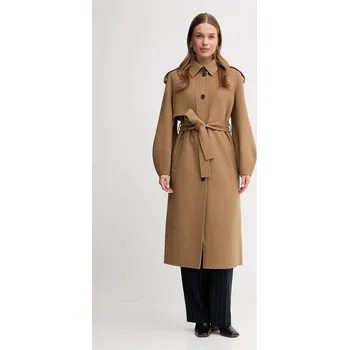 Dámský kabát Vlněný kabát MACKAGE CEYLA hnědá 82X, vel. M