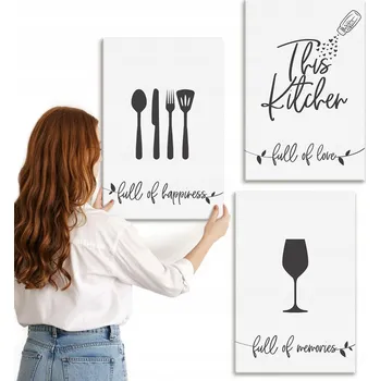 Obraz Sada obrazů na plátně s motivy kuchyňského náčiní 3x 40x60 cm