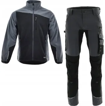 Pracovní obuv PRACOVNÍ ELASTICKÉ KALHOTY SOFTSHELL nepromokavé ZATEPLENÉ FLEECEM BOZP 48