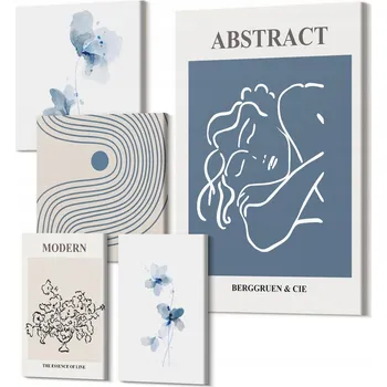 Obraz Vícedílný Obraz Na Plátně Set Moderní styl abstraktní florální