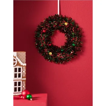 Vánoční dekorace Sinsay - Dekorativní vánoční věnec - tmavě zelená - 928GF-79X - 928GF-79X-ONE