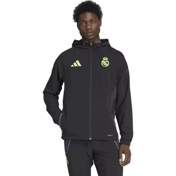 Pánská casual bunda Pánská cestovní bunda Adidas Real Madrid 25/26 Pro Vis Tech černá