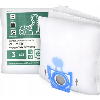 Sáček do vysavače 3x SÁČEK do VYSAVAČE Zelmer Voyager Twix ZVC335SK Textilní SÁČKY G9-W